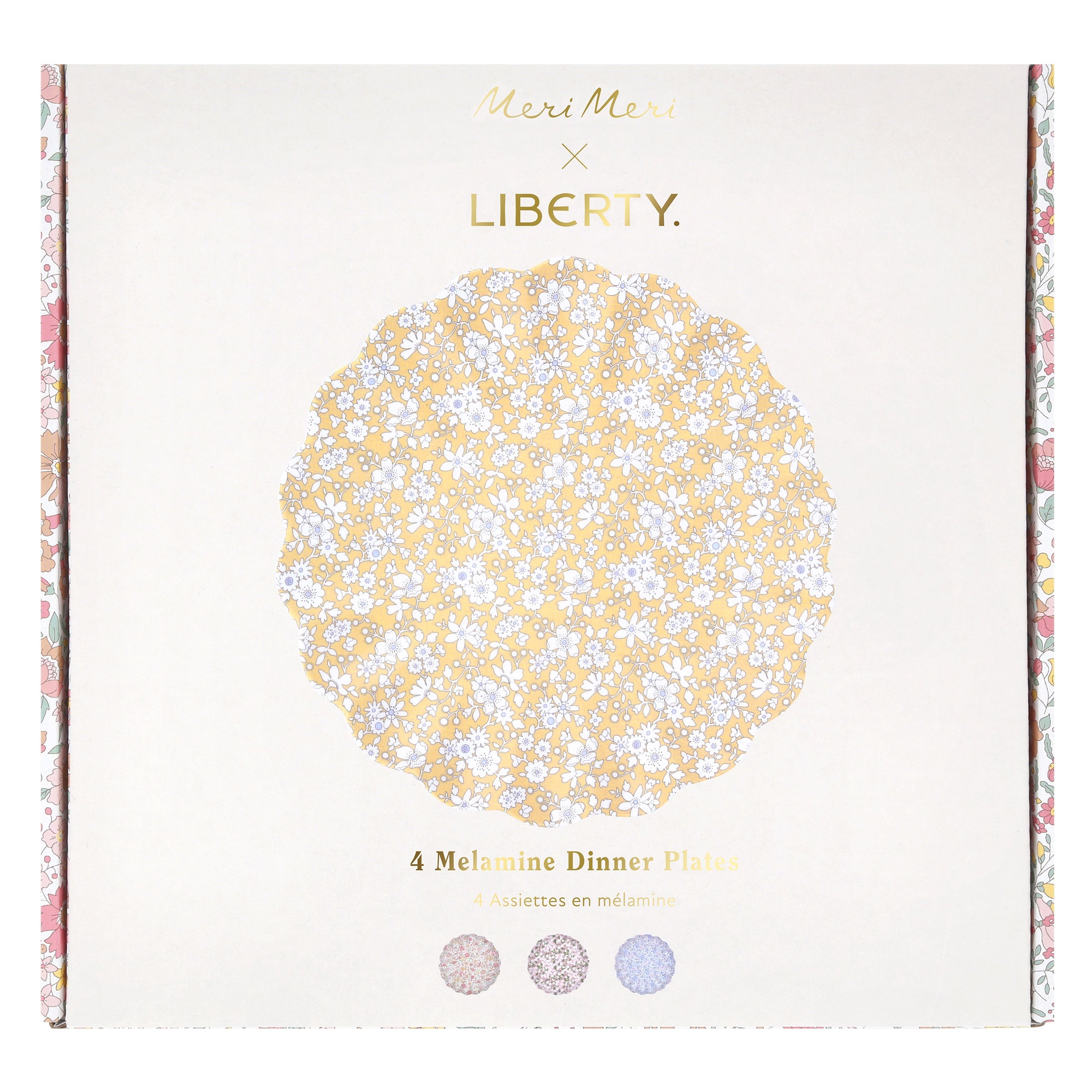 "Meri Meri x Liberty Mixed Large Melamine Plates, Set of 4"