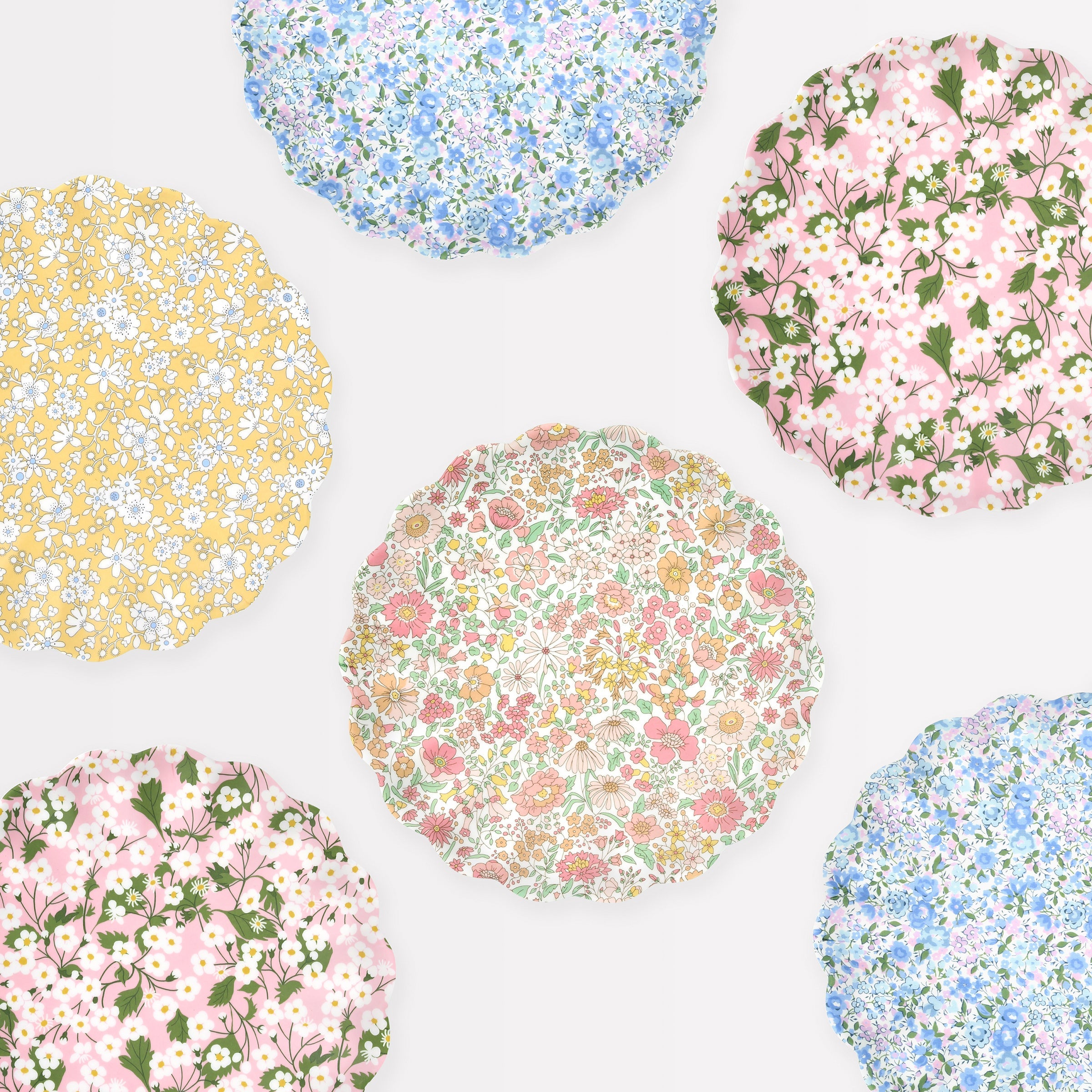 "Meri Meri x Liberty Mixed Small Melamine Plates, Set of 4"