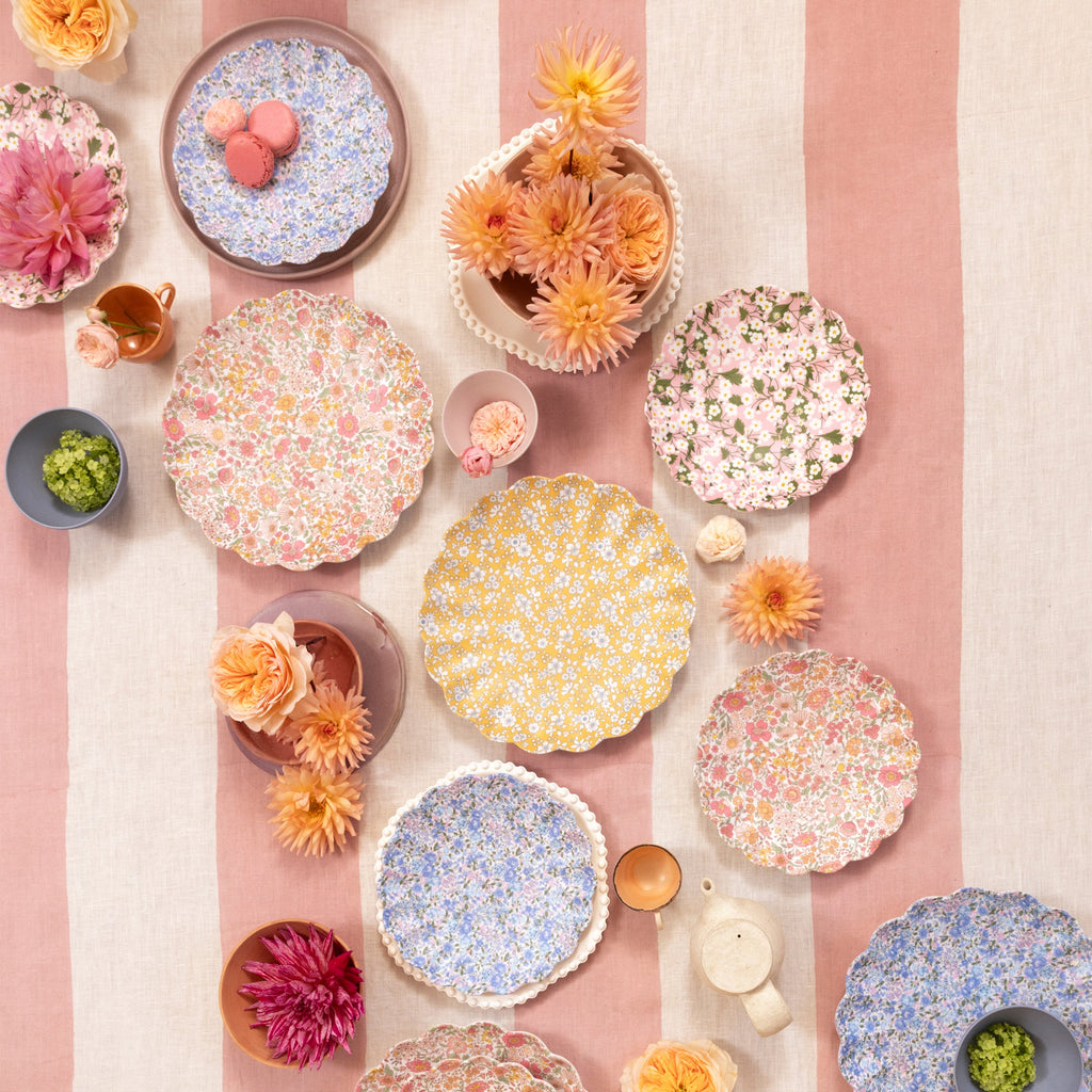 "Meri Meri x Liberty Mixed Small Melamine Plates, Set of 4"