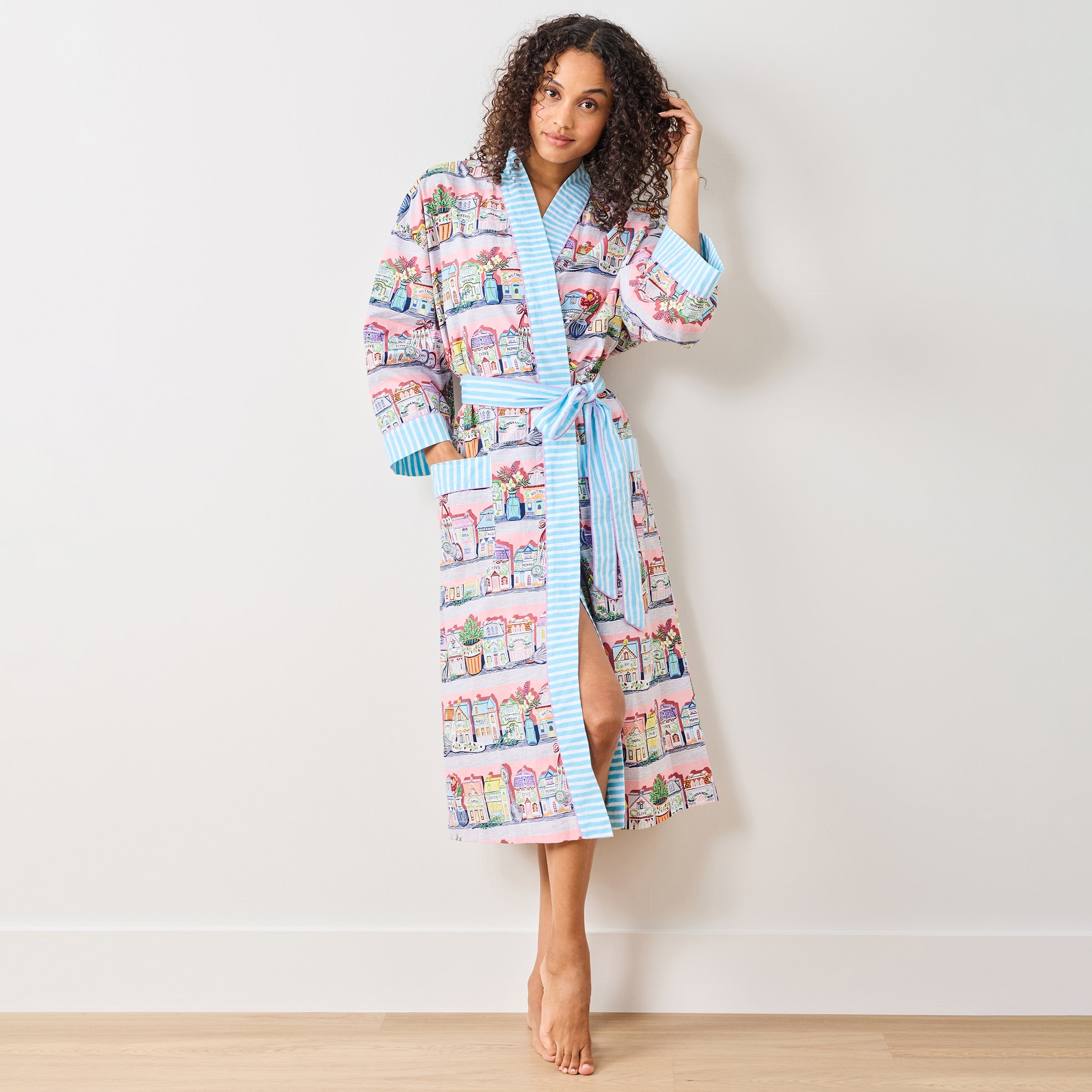 Lenox Spice Village x Printfresh Pink Kitchen Robe - One Size