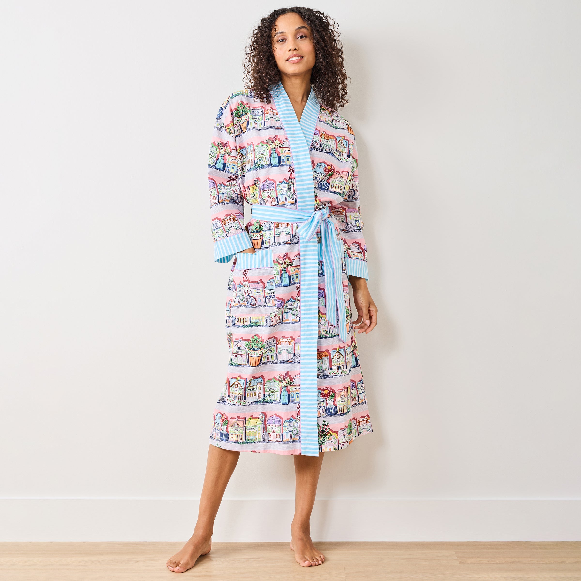 Lenox Spice Village x Printfresh Pink Kitchen Robe - One Size