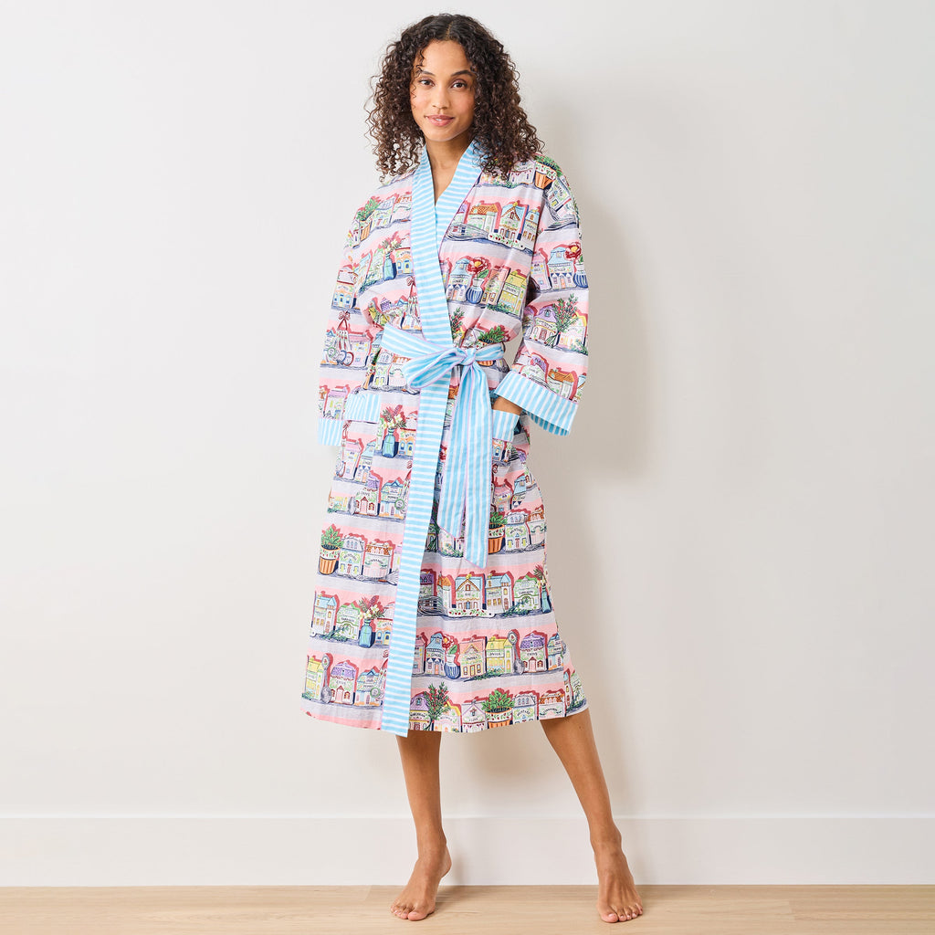 Lenox Spice Village x Printfresh Pink Kitchen Robe - One Size