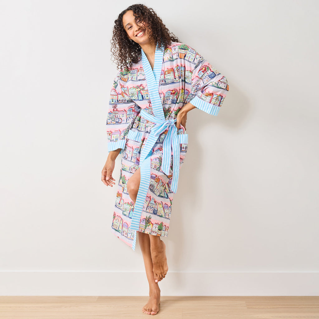 Lenox Spice Village x Printfresh Pink Kitchen Robe - One Size