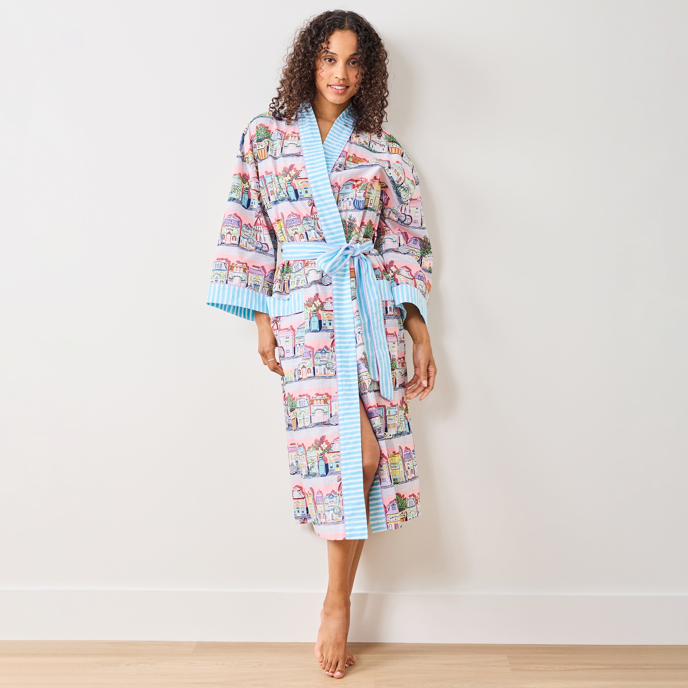 Lenox Spice Village x Printfresh Pink Kitchen Robe - One Size
