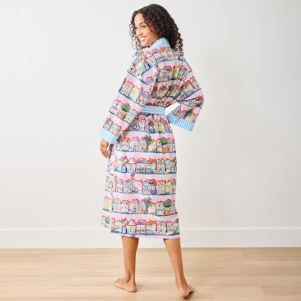Lenox Spice Village x Printfresh Pink Kitchen Robe - One Size