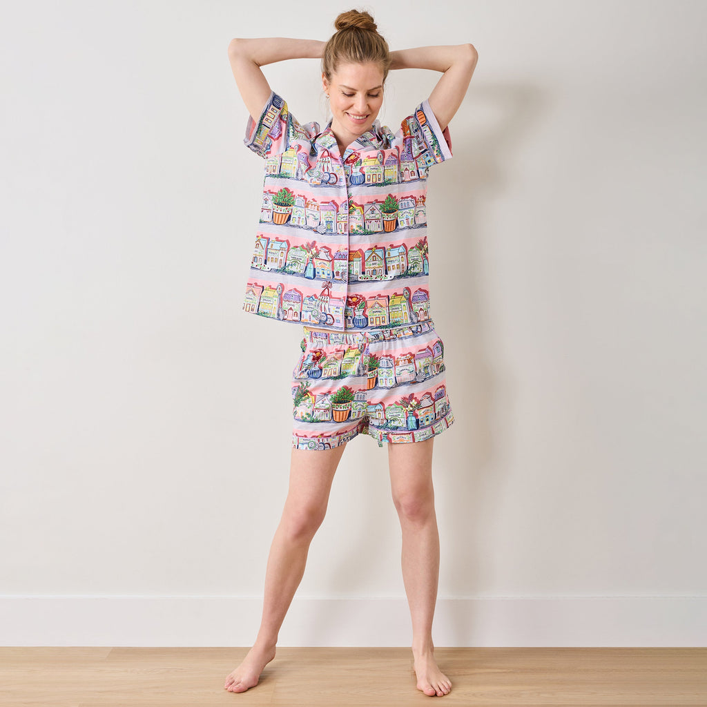 Lenox Spice Village x Printfresh Pink Kitchen Short PJ Set