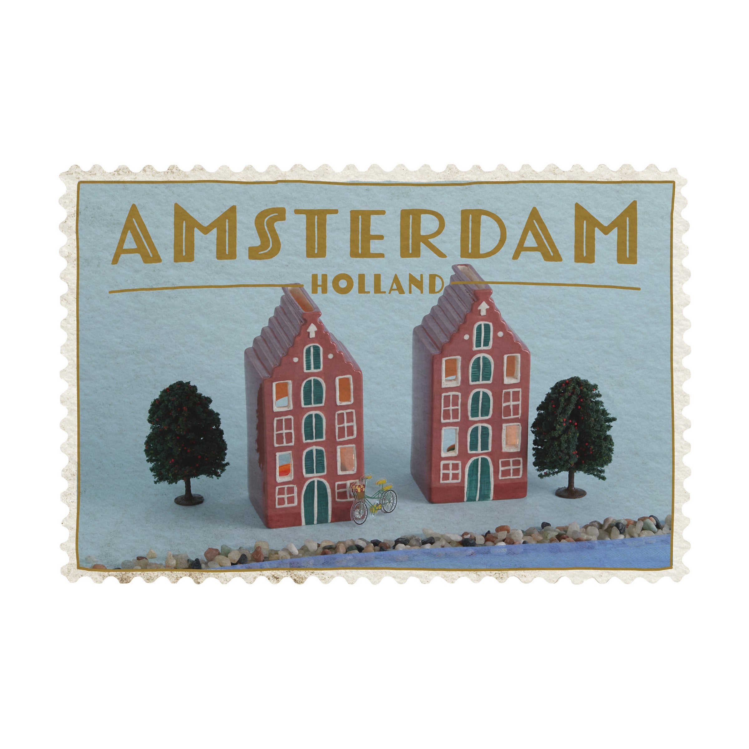 "Incense House with Tea Light + 20 Cones, Amsterdam House"